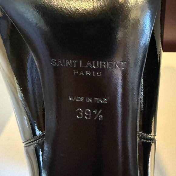 Saint Laurent Authentic Chelsea Black Patent Leather Boots - Size EU 39.5/ US 9 - Picture 8 of 8